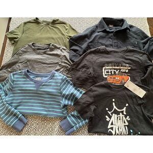 Boys Shirt Bundle Size Medium Hurley OshKosh Primark 6 Piece Lot Tops Tees